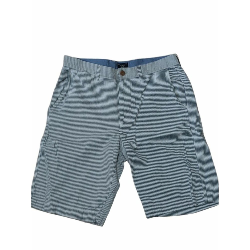 J.Crew Club 31" x 11" Blue Stripe 100% Cotton Seersucker Casual Shorts